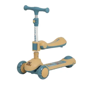 Pu Pedal Sporty Children Folding Three Wheel Child Kids Scooter 3 In 1 With Seat