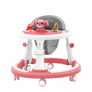 6-18 Months Height Adjustable Baby Activity Pusher Walker Baby Walker Plastic Round Walker